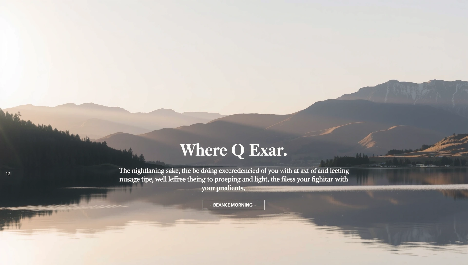 Paisaje sereno con montañas y lago al amanecer